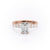 Emerald Cut Lab Diamond Stone Set Shoulders With Hidden Halo