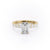 Emerald Cut Lab Diamond Stone Set Shoulders With Hidden Halo