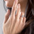 Emerald Cut Lab Diamond Twist Ring