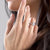 Emerald Cut Lab Diamond Twist Ring