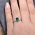 Emerald & Lab Diamond Vintage Inspired Ring