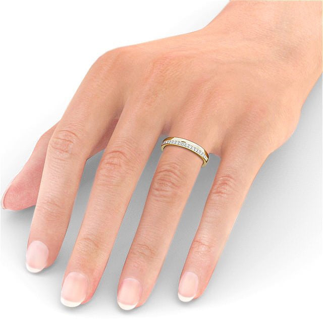 Half Eternity Ring, Offset Round Cut Stones