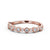Half Eternity Ring, Round Cut Vintage Design