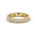Half Eternity Ring, Vintage Design, Milgrain Edge