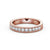 Half Eternity Ring, Vintage Design, Milgrain Edge