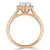 Heart Cut Lab Diamond, Classic Halo Engagement Ring