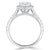 Heart Cut Lab Diamond, Classic Halo Engagement Ring