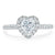 Heart Cut Lab Diamond, Classic Halo Engagement Ring