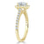 Heart Cut Lab Diamond, Classic Halo Engagement Ring