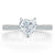 Heart Cut Lab Diamond Engagement Ring, Classic Style
