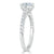 Heart Cut Lab Diamond Engagement Ring, Classic Style