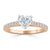 Heart Cut Lab Diamond Engagement Ring, Classic Style