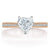 Heart Cut Lab Diamond Engagement Ring, Classic Style