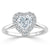 Heart Cut Lab Diamond Halo Engagement Ring