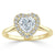 Heart Cut Lab Diamond Halo Engagement Ring