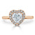 Heart Cut Lab Diamond Halo Engagement Ring