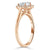 Heart Cut Lab Diamond Halo Engagement Ring
