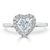 Heart Cut Lab Diamond Halo Engagement Ring