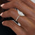 Maquise Cut Lab Diamond Engagement Ring, Hidden Halo