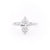 Maquise Cut Lab Diamond Engagement Ring, Hidden Halo