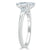 Marquise Cut Lab Diamond 3 Stone Engagement Ring