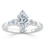 Marquise Cut Lab Diamond 3 Stone Engagement Ring