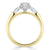 Marquise Cut Lab Diamond 3 Stone Engagement Ring