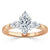Marquise Cut Lab Diamond 3 Stone Engagement Ring