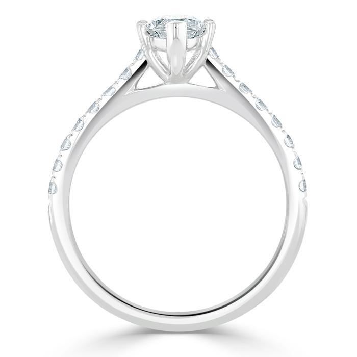 Marquise Cut Lab Diamond Engagement Ring, Classic Style