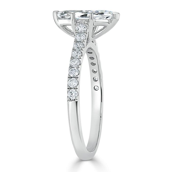 Marquise Cut Lab Diamond Engagement Ring, Classic Style