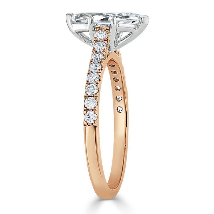Marquise Cut Lab Diamond Engagement Ring, Classic Style