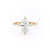 Marquise Cut Lab Diamond Engagement Ring With Hidden Halo