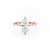 Marquise Cut Lab Diamond Engagement Ring With Hidden Halo
