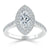 Marquise Cut Lab Diamond Halo Engagement Ring, Tiffany Style