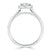 Marquise Cut Lab Diamond Halo Engagement Ring, Tiffany Style