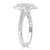 Marquise Cut Lab Diamond Halo Engagement Ring, Tiffany Style