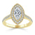 Marquise Cut Lab Diamond Halo Engagement Ring, Tiffany Style