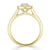 Marquise Cut Lab Diamond Halo Engagement Ring, Tiffany Style