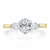 Oval Cut Lab Diamond 3 Stone Engagement Ring