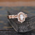 Oval Cut Lab Diamond Bridal Ring Set, Vintage Inspired