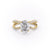 Oval Cut Lab Diamond Criss-Cross Design
