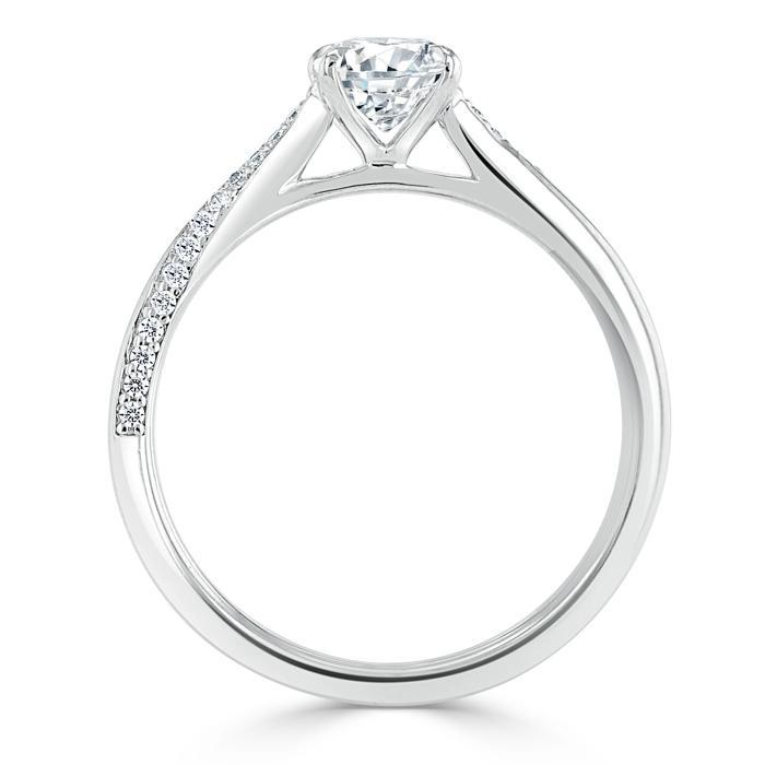 Oval Cut Lab Diamond Engagement Ring, Classic Style
