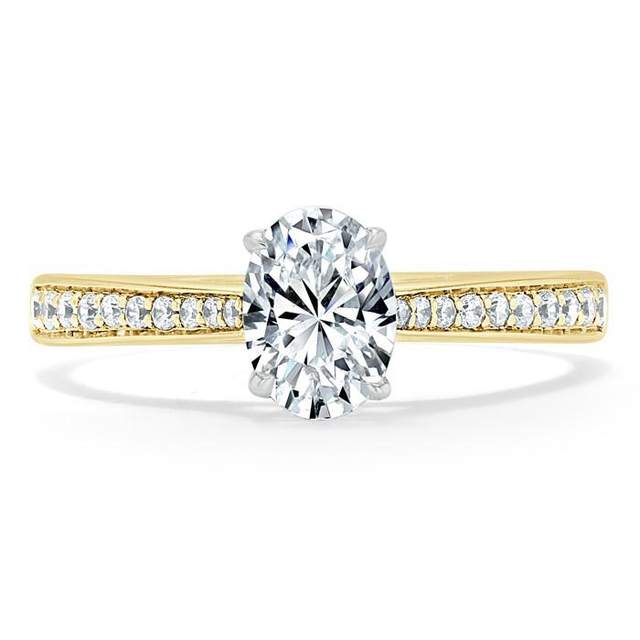 Oval Cut Lab Diamond Engagement Ring, Classic Style