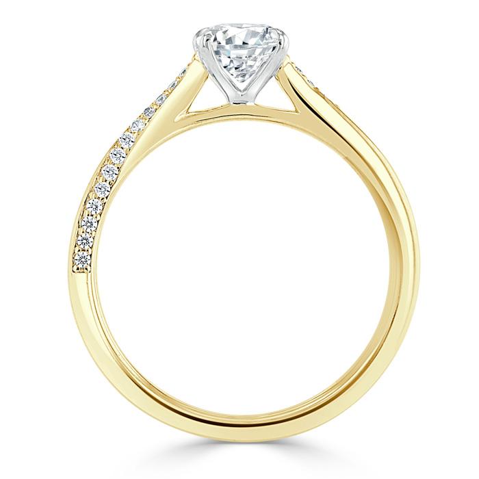 Oval Cut Lab Diamond Engagement Ring, Classic Style