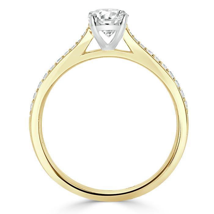 Oval Cut Lab Diamond Engagement Ring, Classic Style