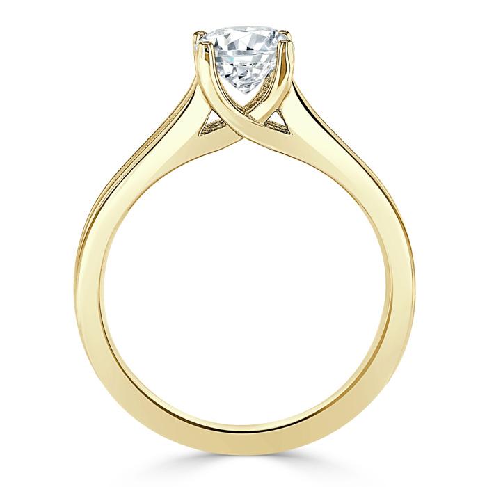 Oval Cut Lab Diamond Engagement Ring, Classic Style with Split Shank