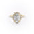 Oval Cut Lab Diamond Engagement Ring, Halo