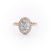 Oval Cut Lab Diamond Engagement Ring, Halo