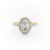 Oval Cut Lab Diamond Engagement Ring, Halo Setting