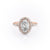 Oval Cut Lab Diamond Engagement Ring, Halo Setting